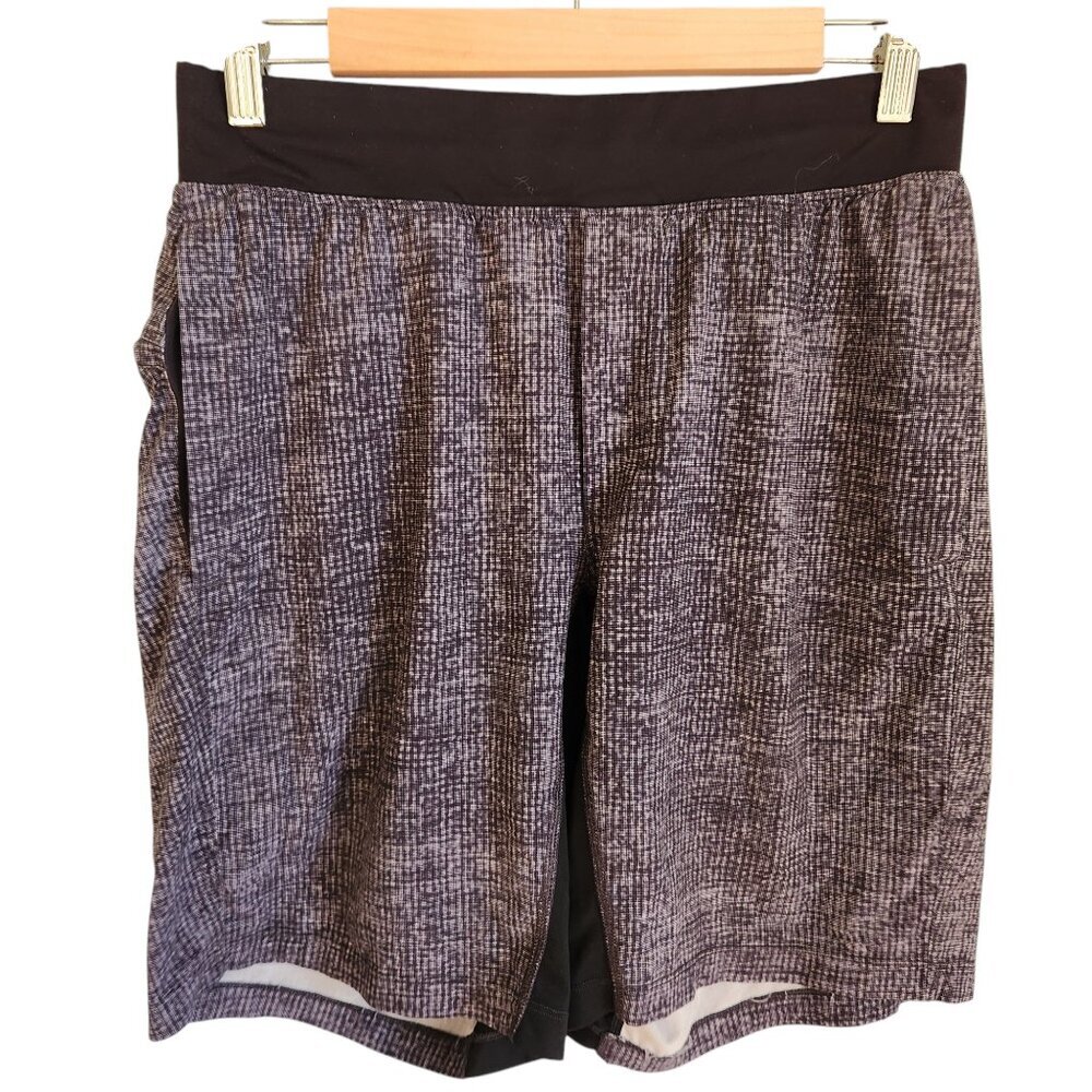 Lululemon Men's Shorts Medium Black Gray THE T.H.E. Short 9" Linerless Workout